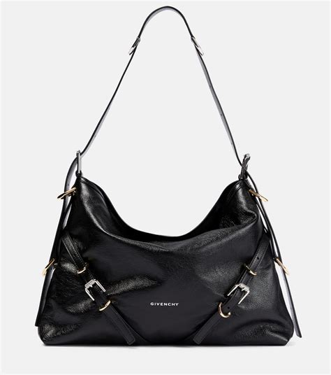 givenchy tessuto morbida borsa|Borsa a spalla Voyou Medium in pelle in Bianco .